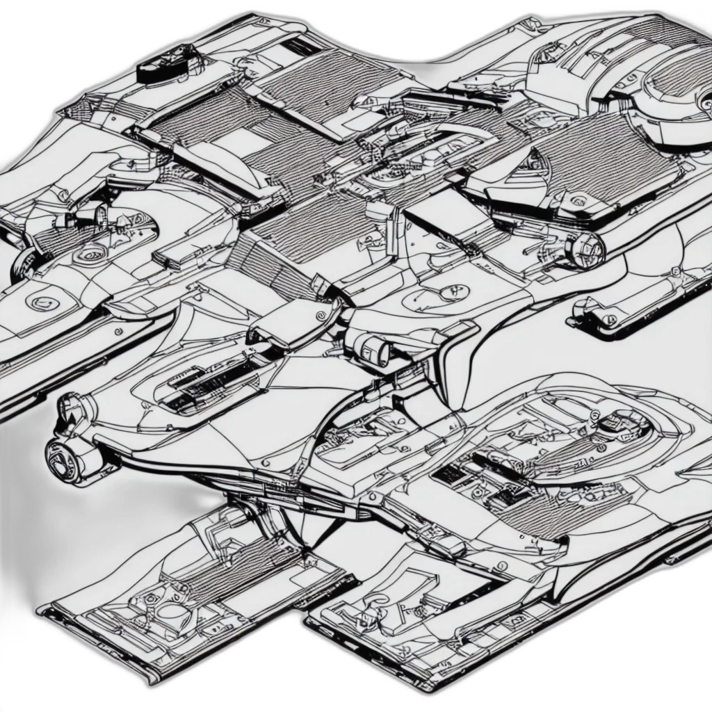 car, concept art, 3d render, comic book art transparent PNG cut-out