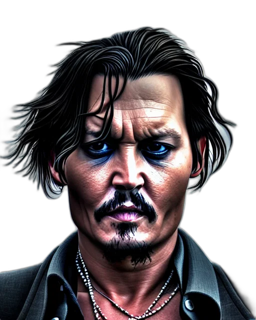 face, photorealistic, comic book art, cartoon transparent PNG cut-out