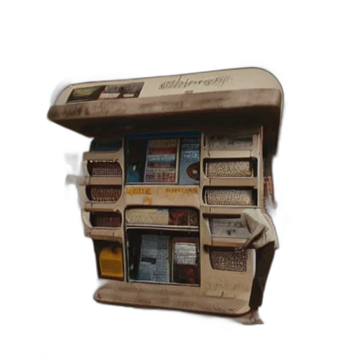 furniture, 3d render, old, polaroids transparent PNG cut-out