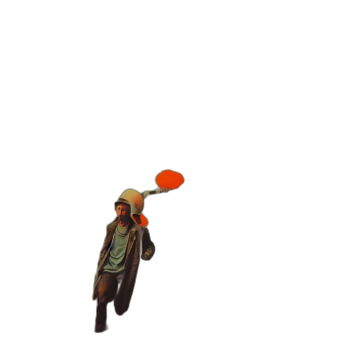 hat, umbrella, staff, jacket transparent PNG cut-out