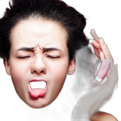 face, mask, hair, photorealistic transparent PNG cut-out