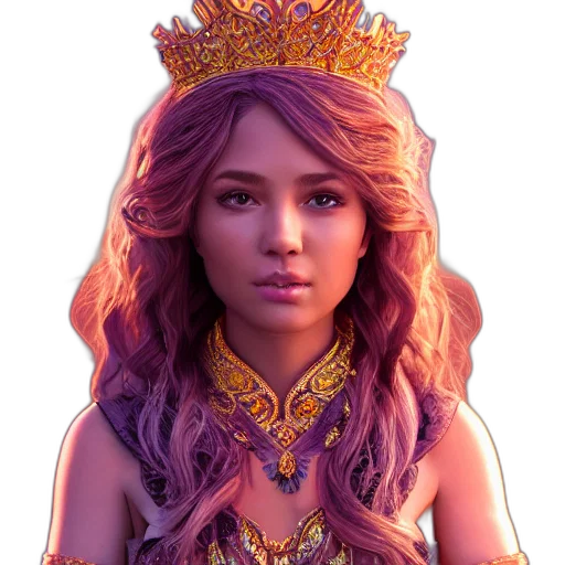 crown, jewelry, face, fantasy art transparent PNG cut-out