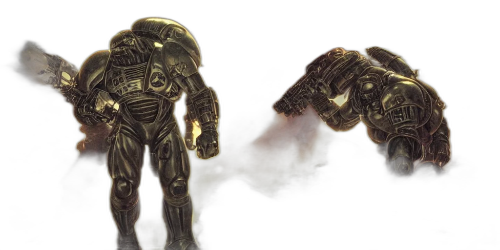 robot, weapon, concept art, 3d render transparent PNG cut-out
