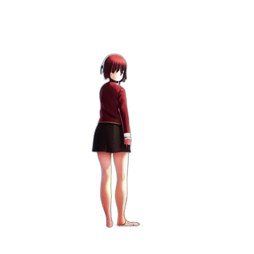 dress, jacket, staff, creature transparent PNG cut-out