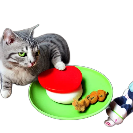 food, animal, 3d render, photorealistic transparent PNG cut-out