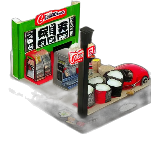 food, car, 3d render, gas transparent PNG cut-out