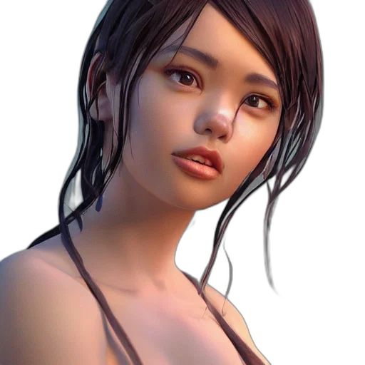 face, photorealistic, concept art, fantasy art transparent PNG cut-out