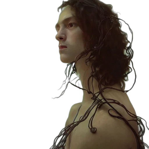 hair, jewelry, dress, face transparent PNG cut-out