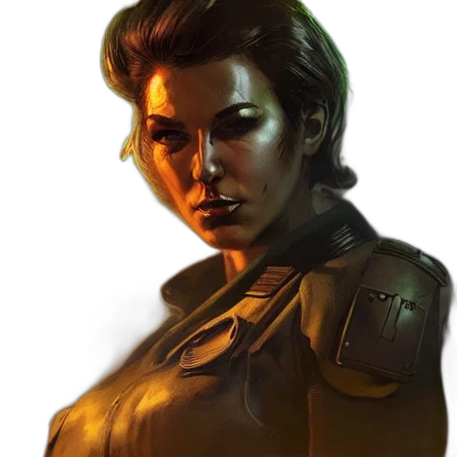 face, jacket, staff, concept art transparent PNG cut-out