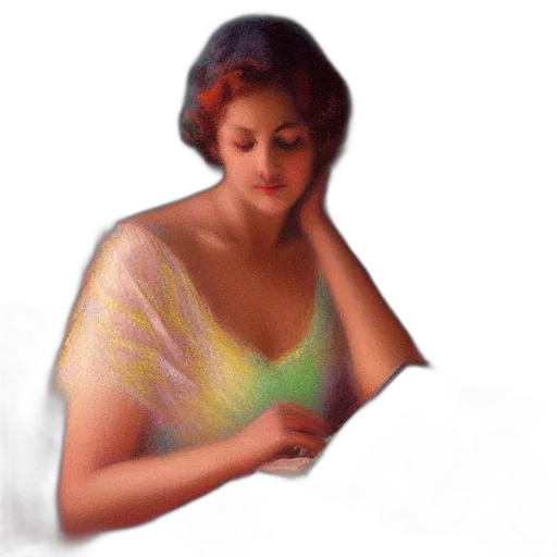 dress, jewelry, oil painting, photorealistic transparent PNG cut-out