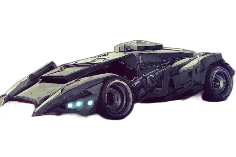 car, weapon, concept art, 3d render transparent PNG cut-out