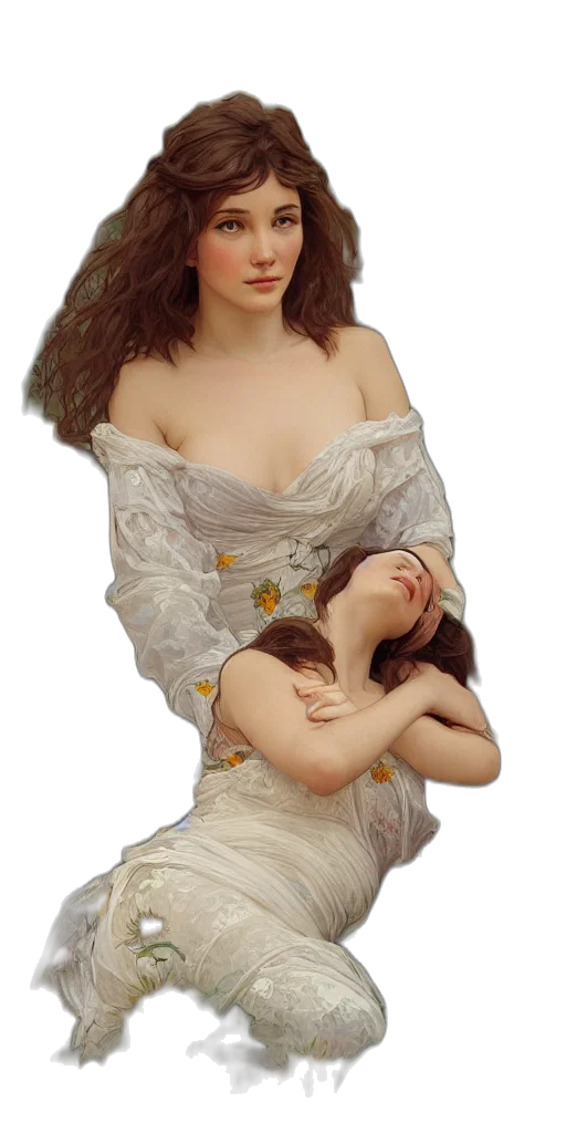 dress, jewelry, crown, face transparent PNG cut-out