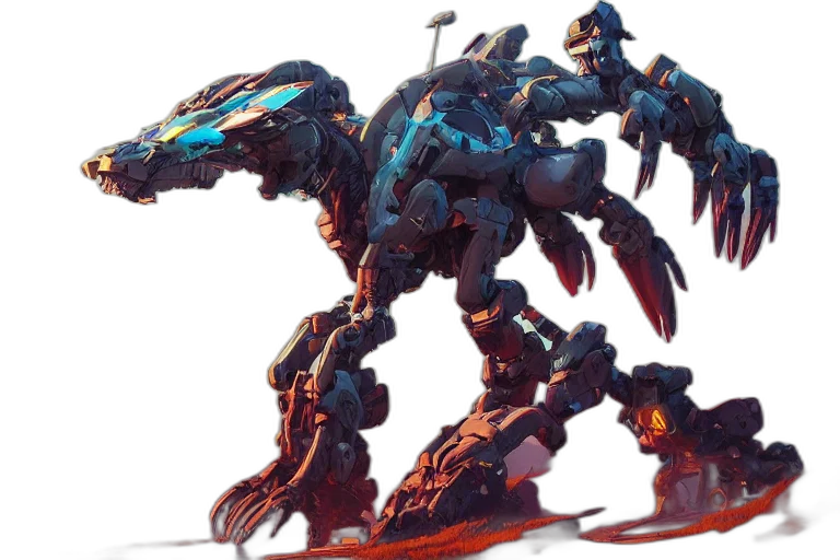 robot, dragon, weapon, creature transparent PNG cut-out
