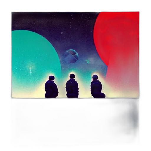 concept art, pixel art, 3d render, vaporwave transparent PNG cut-out