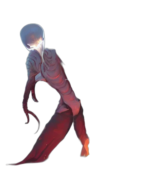 creature, staff, dress, hair transparent PNG cut-out