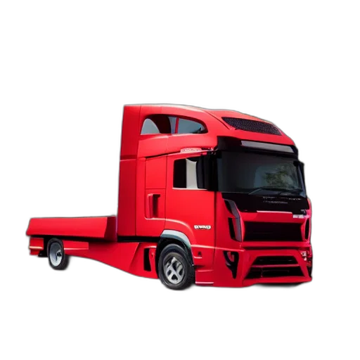 3d render, photorealistic, concept art, lorry transparent PNG cut-out