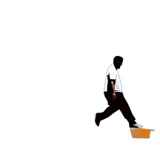 shoes, robot, staff, pixel art transparent PNG cut-out