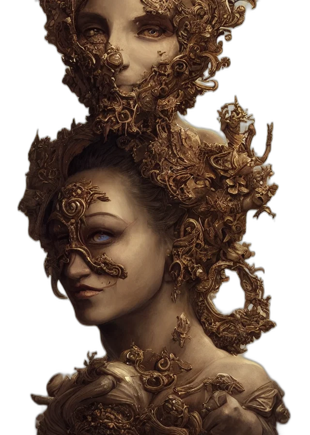 mask, crown, face, creature transparent PNG cut-out