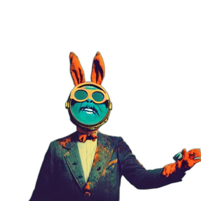 mask, jacket, staff, animal transparent PNG cut-out