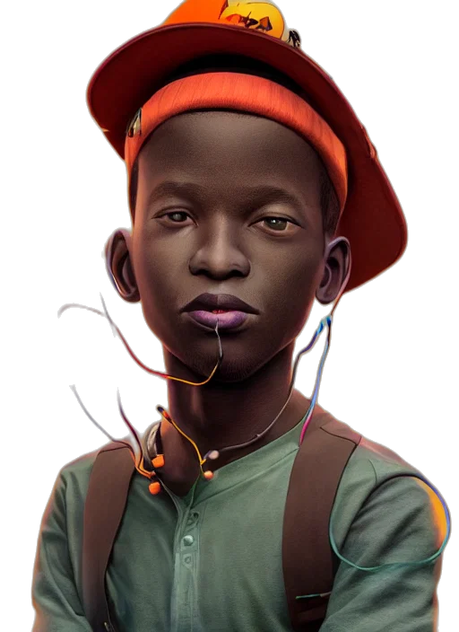 face, staff, hat, animal transparent PNG cut-out