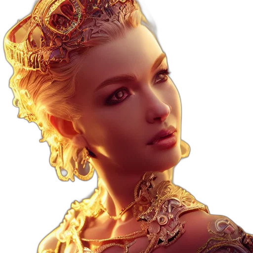jewelry, crown, face, robot transparent PNG cut-out