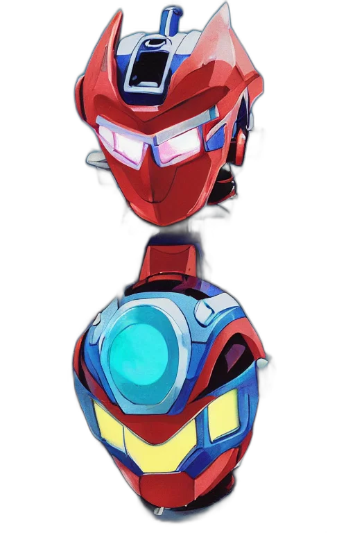 robot, mask, concept art, 3d render transparent PNG cut-out