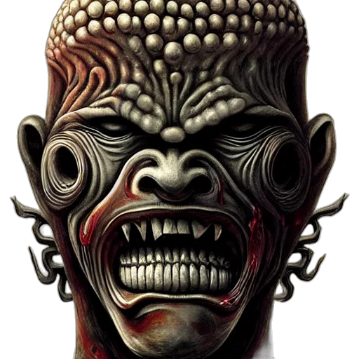 mask, face, creature, staff transparent PNG cut-out