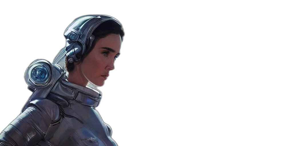 robot, face, jacket, weapon transparent PNG cut-out
