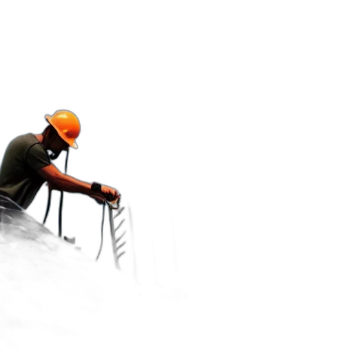 staff, hat, building, 3d render transparent PNG cut-out