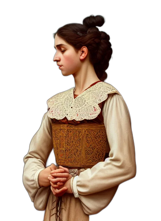 dress, jacket, staff, jewelry transparent PNG cut-out