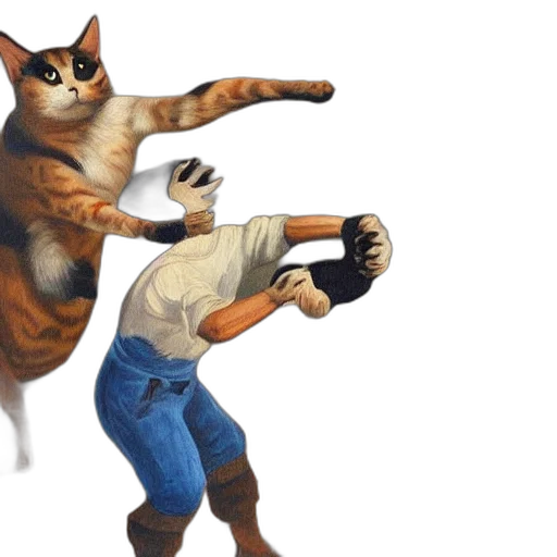 animal, concept art, photorealistic, comic book art transparent PNG cut-out