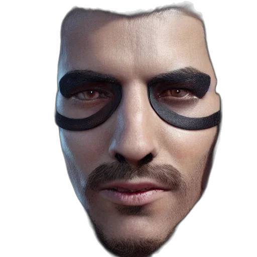 mask, face, concept art, photorealistic transparent PNG cut-out