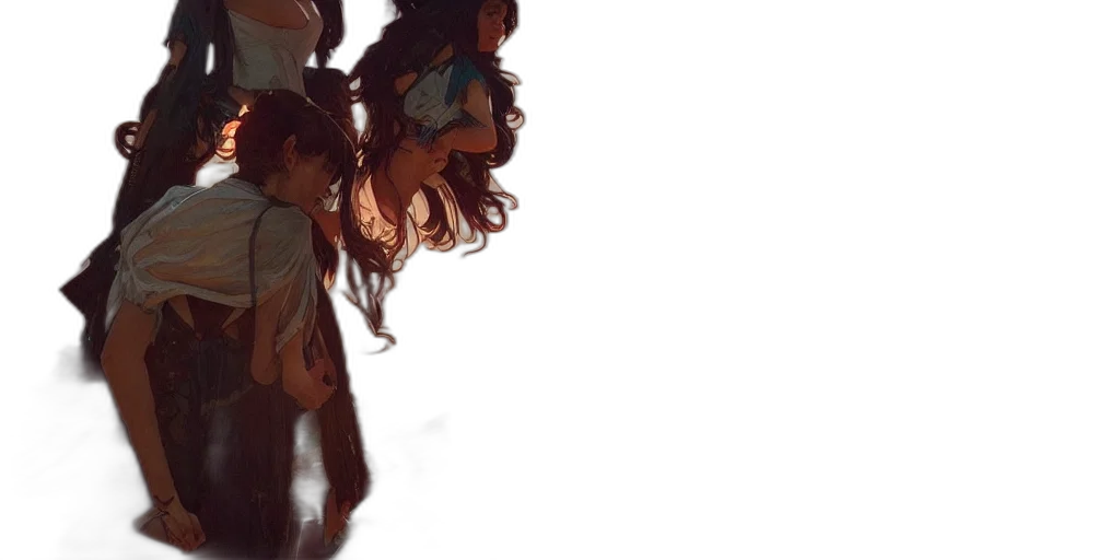 hair, dress, creature, crown transparent PNG cut-out