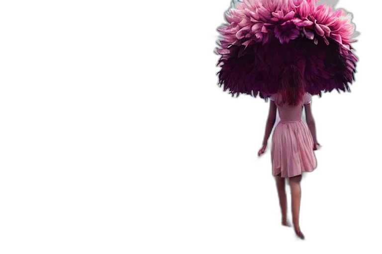 dress, umbrella, hair, hat transparent PNG cut-out