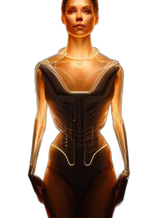 dress, robot, jewelry, jacket transparent PNG cut-out