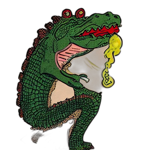 dragon, creature, animal, staff transparent PNG cut-out