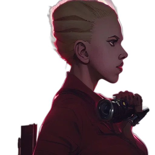 robot, weapon, staff, face transparent PNG cut-out