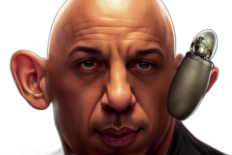face, photorealistic, concept art, comic book art transparent PNG cut-out