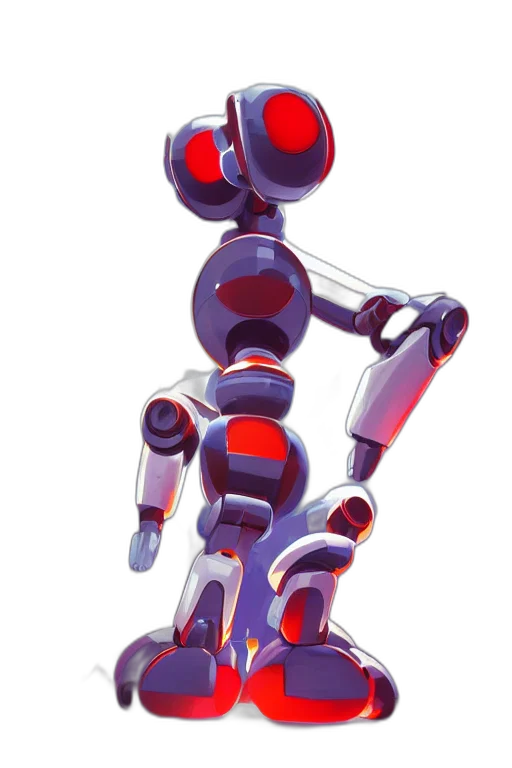 robot, staff, weapon, 3d render transparent PNG cut-out