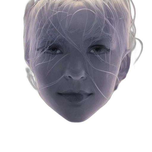 face, mask, hair, robot transparent PNG cut-out