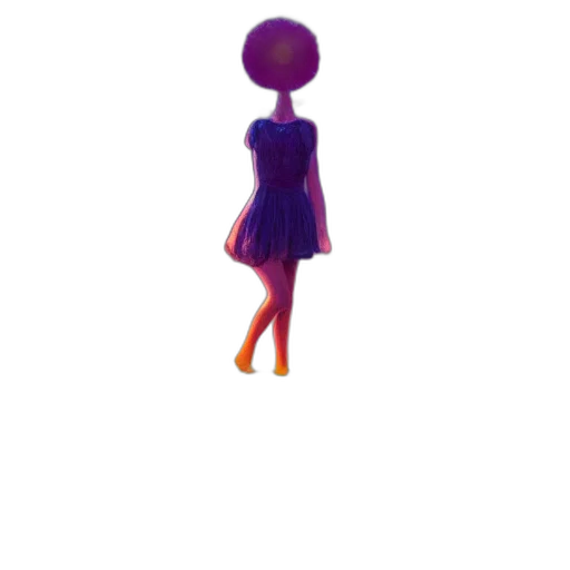 dress, robot, creature, hair transparent PNG cut-out