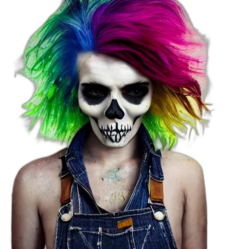 hair, mask, photorealistic, cyberpunk transparent PNG cut-out