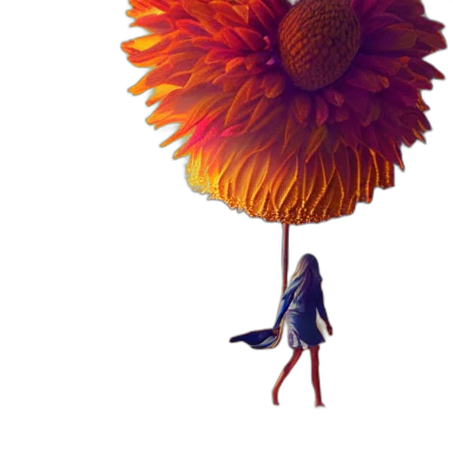 flower, umbrella, dress, crown transparent PNG cut-out
