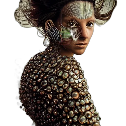 hair, creature, mask, robot transparent PNG cut-out