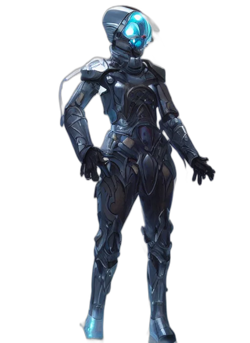 robot, creature, staff, concept art transparent PNG cut-out
