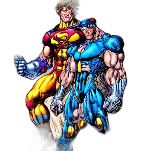comic book art, concept art, pixel art, 3d render transparent PNG cut-out