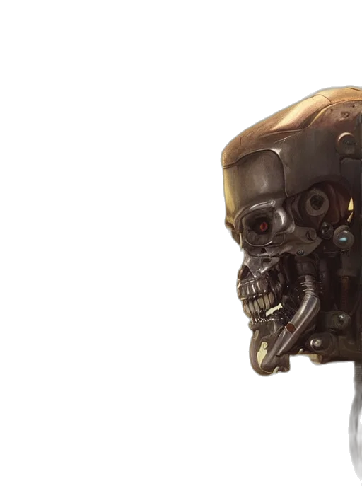 robot, mask, face, concept art transparent PNG cut-out