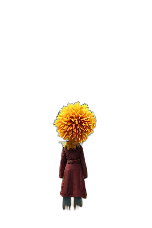 flower, staff, crown, dress transparent PNG cut-out