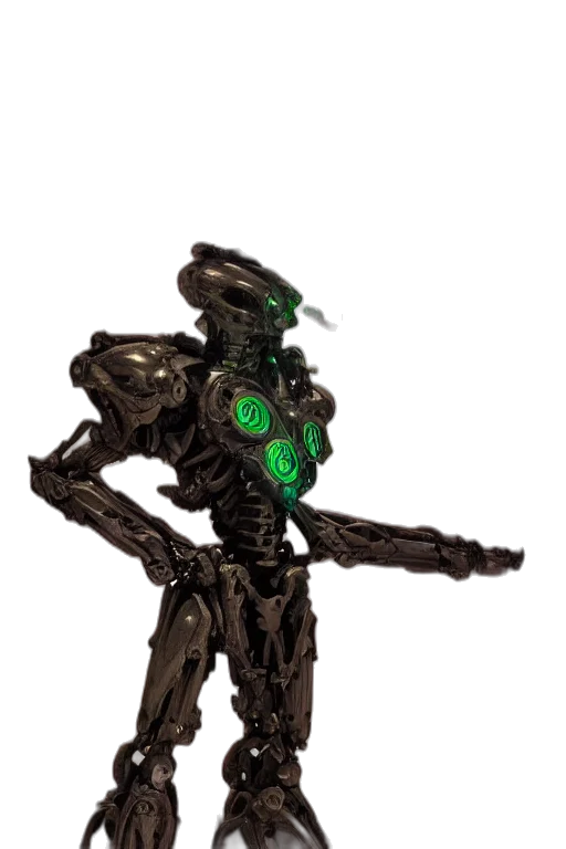 robot, weapon, staff, dragon transparent PNG cut-out
