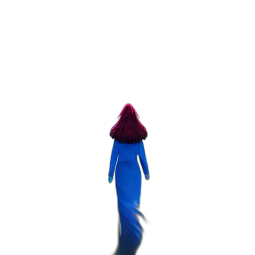 dress, hat, staff, creature transparent PNG cut-out